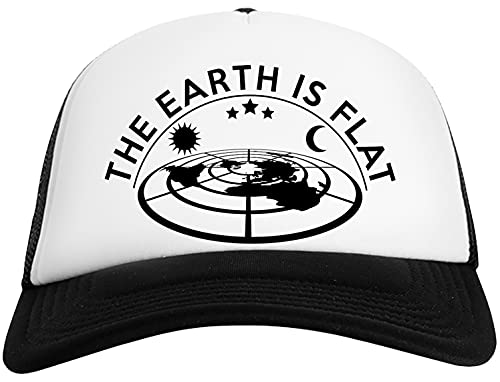 Flat Earth Herren Damen Baseball Kappe Gittergewebe Zurück Mens Womens Cap Mesh Back von Wigoro