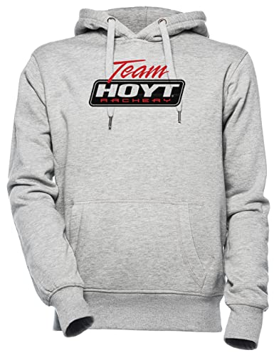 Team Hoyt Archery Logo Unisex Herren Damen Kapuzenpullover Grau Unisex Men's Women's Hoodie von Wigoro
