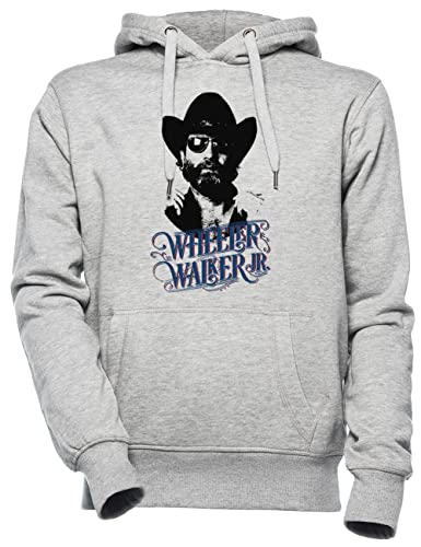 Wheeler Walker Jr Unisex Herren Damen Kapuzenpullover Grau Unisex Men's Women's Hoodie von Wigoro