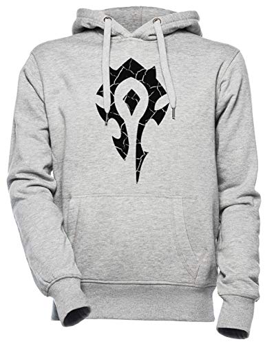 Zum Das Horde! - Horde Unisex Herren Damen Kapuzenpullover Grau Unisex Men's Women's Hoodie von Wigoro