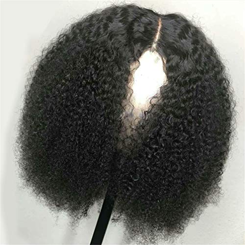 Lace Front Perücken Wigs Synthetische Kurze Bob Kinky Curly Lace Front Menschliche Perücke 150 Dichte Brasilianische Leimlose Vorgewählte Remy Perücke Für Frauen Für Schwarze Frauen,16 inches von Wigs