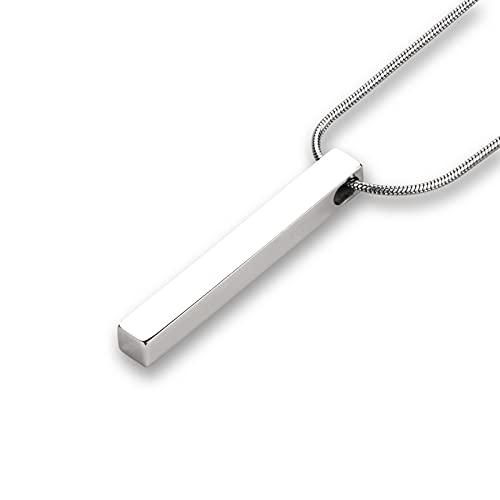 Wikavanli Pärchen Halskette für Damen und Herren, Edelstahl, passender Anhänger, 55,9 cm lange Schlangenkette, unisex, Metall, Edelstahl Wikavanli Pärchen Halskette für Damen und Herren, Edelstahl, passender Anhänger, 55,9 cm lange Schlangenkette, unisex, Metall, Edelstahl von Wikavanli