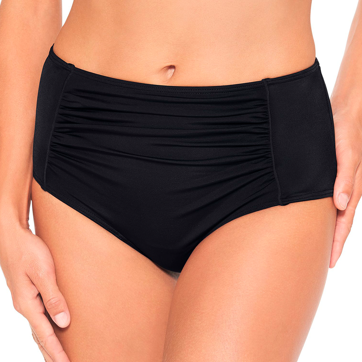 Wiki Swim Midi Shape Bikini Hose, Farbe: Schwarz, Größe: 50, Damen von Wiki