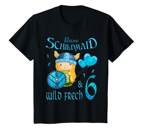 Kinder Geburtstag Schildmaid - Wild frech und 6 - Lagerthas Mädchen T-Shirt Kinder Geburtstag Schildmaid - Wild frech und 6 - Lagerthas Mädchen T-Shirt von Wikinger, Geburtstag keltisch nordische Mythologie