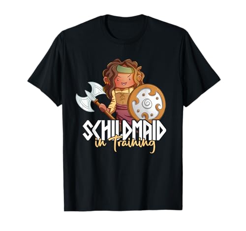 Schildmaid in Training I Kinder Mädchen Wikinger Kriegerin T-Shirt Schildmaid in Training I Kinder Mädchen Wikinger Kriegerin T-Shirt von Wikinger Germanen Kelten Geschenke Shirts Sprüche