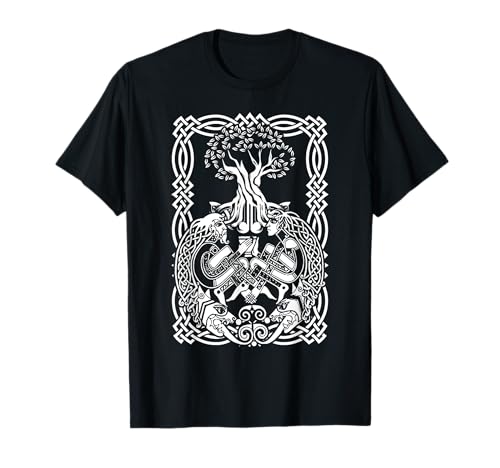 Wikinger Shirt Herren Spruch Yggdrasil nordische Mythologie T-Shirt von Wikinger Geschenkideen & nordische Fun Shirts