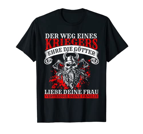 Herren Wikinger Vikings Krieger Spruch Götter Frau Ehefrau T-Shirt von Wikinger Krieger Ehefrau Geschenkideen & Designs