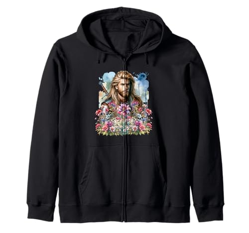 Mittelalter Frau Frauen Männer Wikinger Krieger keltisch Kapuzenjacke von Wikinger Mittelalter Frauen Männer