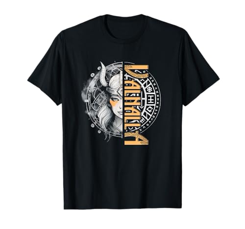 Walhalla Wikinger-Mädchen Runen Nordischer Valhalla Wikinger T-Shirt Walhalla Wikinger-Mädchen Runen Nordischer Valhalla Wikinger T-Shirt von Wikinger Nordische Mythologie Viking Walhalla Wolf