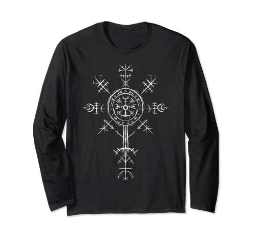 Wikinger Kompass Wikinger Runen Valhalla Herren & Damen Langarmshirt von Wikinger Shop IBK