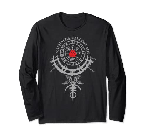 Valhalla T-Shirt Wikinger Symbol Wikinger Rune Herren Damen Langarmshirt von Wikinger Store IBK