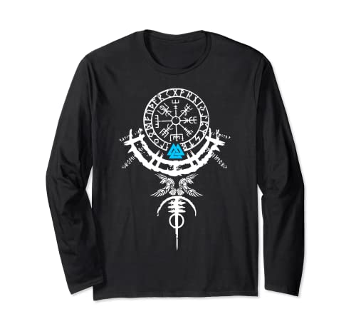 Wikinger Shirt Vikings Vegvisir Wikinger Valhalla Herren Langarmshirt von Wikinger Store IBK