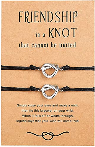 Wilacia Freundschaftsarmband Schwester BFF Armbänder for 2 Bester Freund Matching Wish String Armbänder Freundschafts Geburtstagsgeschenk für Frauen Mädchen von Wilacia