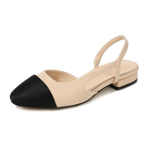 Wilbb Elegante Damen-Sandalen Mit Block-Slingback-Absatz Aus Geschmeidigem Leder Für Damen,1.5cm,41 EU Wilbb Elegante Damen-Sandalen Mit Block-Slingback-Absatz Aus Geschmeidigem Leder Für Damen,1.5cm,41 EU von Wilbb