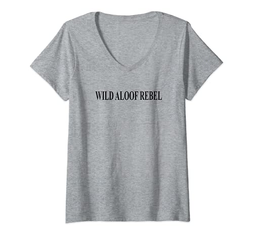 Damen Wild Aloof Rebel T-Shirt mit V-Ausschnitt Damen Wild Aloof Rebel T-Shirt mit V-Ausschnitt von Wild Aloof Rebel
