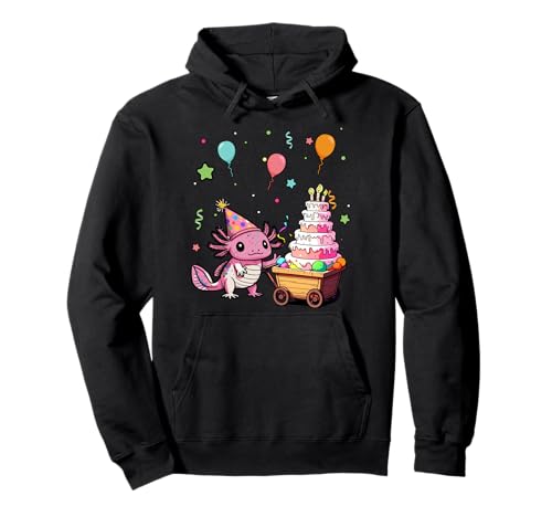 Axolotl Geburtstagskuchen, buntes Kostüm, Kinder, Familie Pullover Hoodie von Wild Animal Birthday Costume