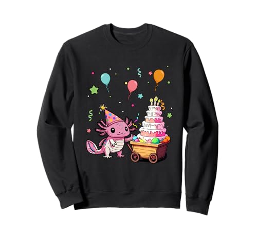 Axolotl Geburtstagskuchen, buntes Kostüm, Kinder, Familie Sweatshirt von Wild Animal Birthday Costume