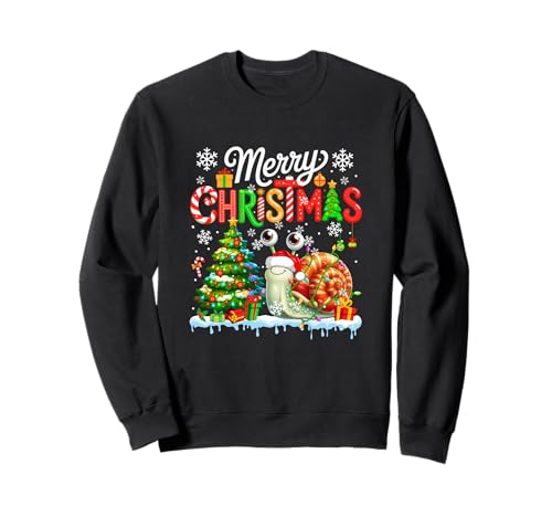 Frohe Weihnachten Weihnachtsmann Schnecke buntes Kostüm Kinder Kleinkind Sweatshirt von Wild Animal Christmas Costume