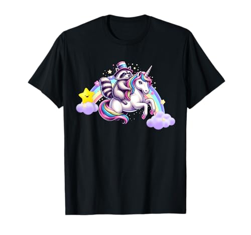Waschbär Reiten Einhorn Kostüm Bunt Regenbogen Liebhaber Kinder T-Shirt Waschbär Reiten Einhorn Kostüm Bunt Regenbogen Liebhaber Kinder T-Shirt von Wild Animal Vacations Costume