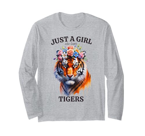 Nur EIN Mädchen, das Tiger, Frauen, Zootiere, Leoparden liebt Langarmshirt Nur EIN Mädchen, das Tiger, Frauen, Zootiere, Leoparden liebt Langarmshirt von Wild Big Cats Birthday Party Safari Animal Outfits