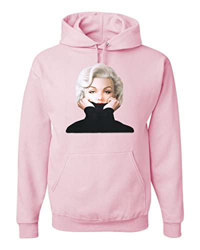 Hip Marilyn Monroe Portrait Classic Beauty Pose | Herren Fashion Kapuzenpullover Graphic Hoodie - Pink - X-Large von Wild Bobby