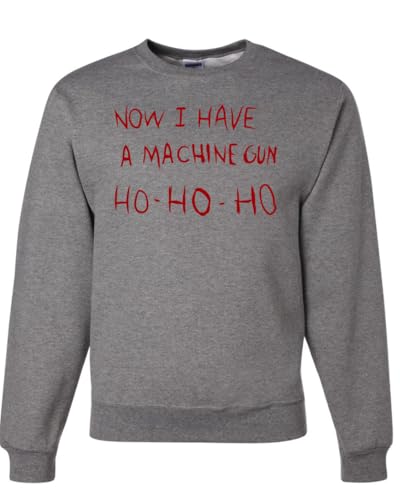 Wild Bobby Nakatomi Plaza Christmas Party 1988 Classic McClane Die Hard Ugly Christmas Sweater Crewneck Sweatshirt, Meliert, Grau, XX-Large von Wild Bobby