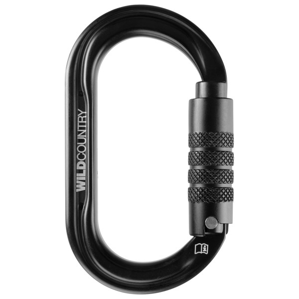 Wild Country - Wild Oval Trilock - Verschlusskarabiner schwarz/grau von Wild Country