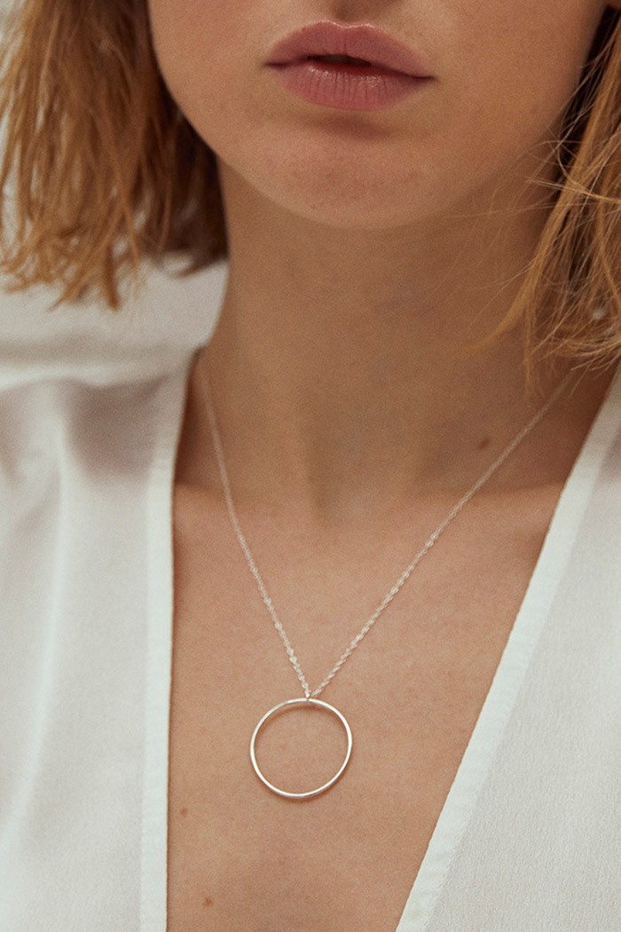 Wild Fawn Minimal Circle nachhaltige Kette Silber von Wild Fawn