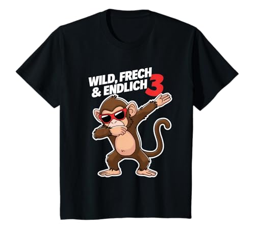 Kinder 3. Geburtstag Junge Mädchen Wild Frech und Endlich 3 T-Shirt Kinder 3. Geburtstag Junge Mädchen Wild Frech und Endlich 3 T-Shirt von Wild Frech und Endlich Geburtstag Geschenke