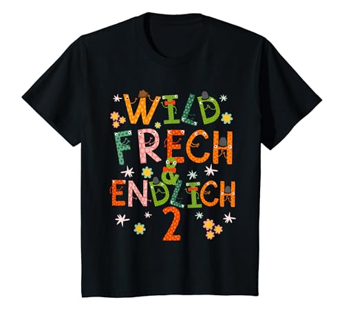 Kinder Wild Frech & Endlich 2 Jahre Alt Geburtstagsshirt Geburtstag T-Shirt Kinder Wild Frech & Endlich 2 Jahre Alt Geburtstagsshirt Geburtstag T-Shirt von Wild Frech & Endlich Geburtstag Motiv Design Shop