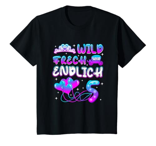 Kinder Wild Frech & Endlich 5 Jahre Alt Geburtstagsshirt Geburtstag T-Shirt Kinder Wild Frech & Endlich 5 Jahre Alt Geburtstagsshirt Geburtstag T-Shirt von Wild Frech & Endlich Geburtstag Shop