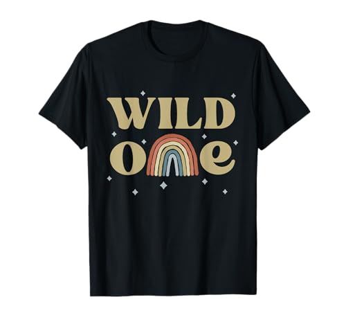 Wild One Boho Rainbow 1. Geburtstag Jungen Mädchen Kind Kind T-Shirt Wild One Boho Rainbow 1. Geburtstag Jungen Mädchen Kind Kind T-Shirt von Wild One First Birthday Boy or Girl Boho Rainbow