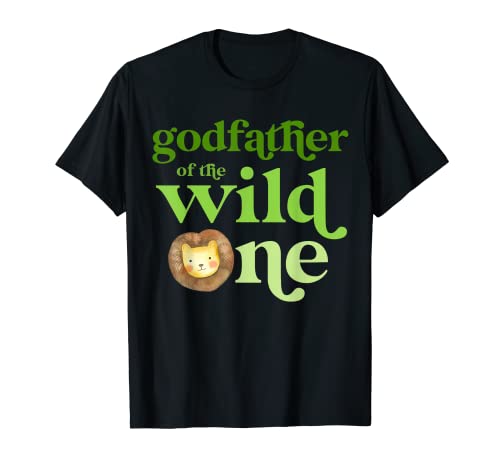Herren Godfather of the Wild One Zoo Geburtstag Dschungelsafari Tier T-Shirt von Wild One Zoo Birthday Jungle Safari Animal Party