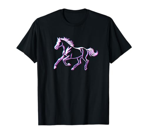 Trendiges, minimalistisches Pferd, Coole Rodeo-Grafik, Cowgirls, Rider, Mädchen T-Shirt Trendiges, minimalistisches Pferd, Coole Rodeo-Grafik, Cowgirls, Rider, Mädchen T-Shirt von Wild Prairie Outfitters Western Apparel