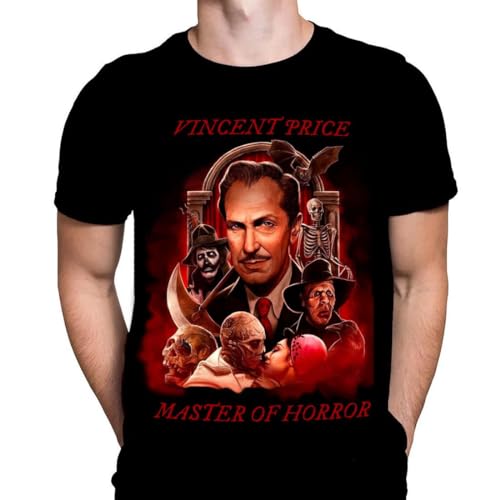 Wild Star Hearts Master of Horror – Herren – Vincent Price Horror T-Shirt, Schwarz , XL Wild Star Hearts Master of Horror – Herren – Vincent Price Horror T-Shirt, Schwarz , XL von Wild Star Hearts
