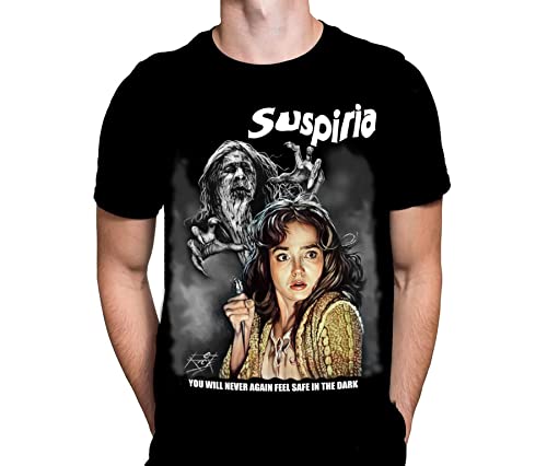 Wild Star Hearts Suspiria Herren-T-Shirt, Gothic, Horror, Halloween, Mode, Rick Melton, Filmposter, Schwarz, Schwarz , M Wild Star Hearts Suspiria Herren-T-Shirt, Gothic, Horror, Halloween, Mode, Rick Melton, Filmposter, Schwarz, Schwarz , M von Wild Star Hearts