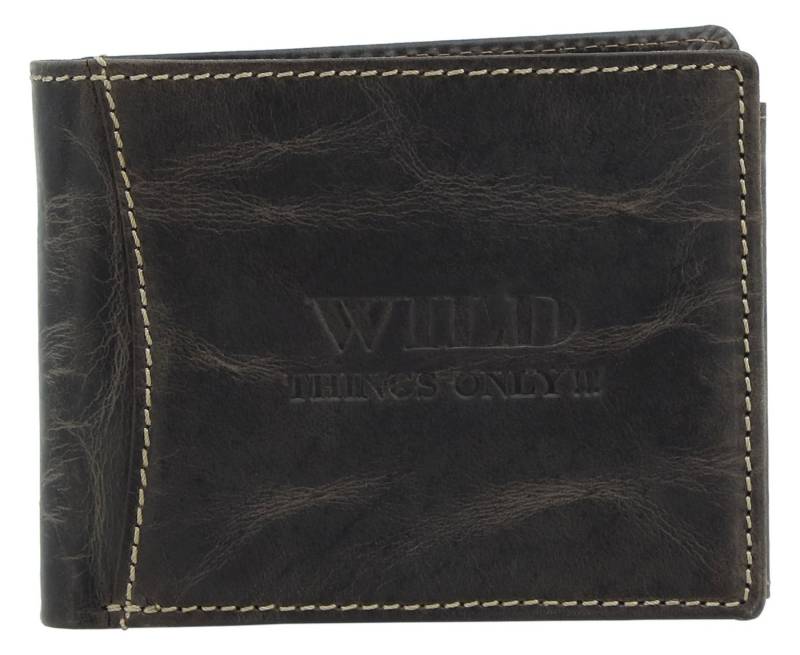 Wild Things Only !!! Geldbörse Herren Leder Portmonee Antik used Look Groß Viele Fächer, Leder in Antik used Optik von Wild Things Only !!!