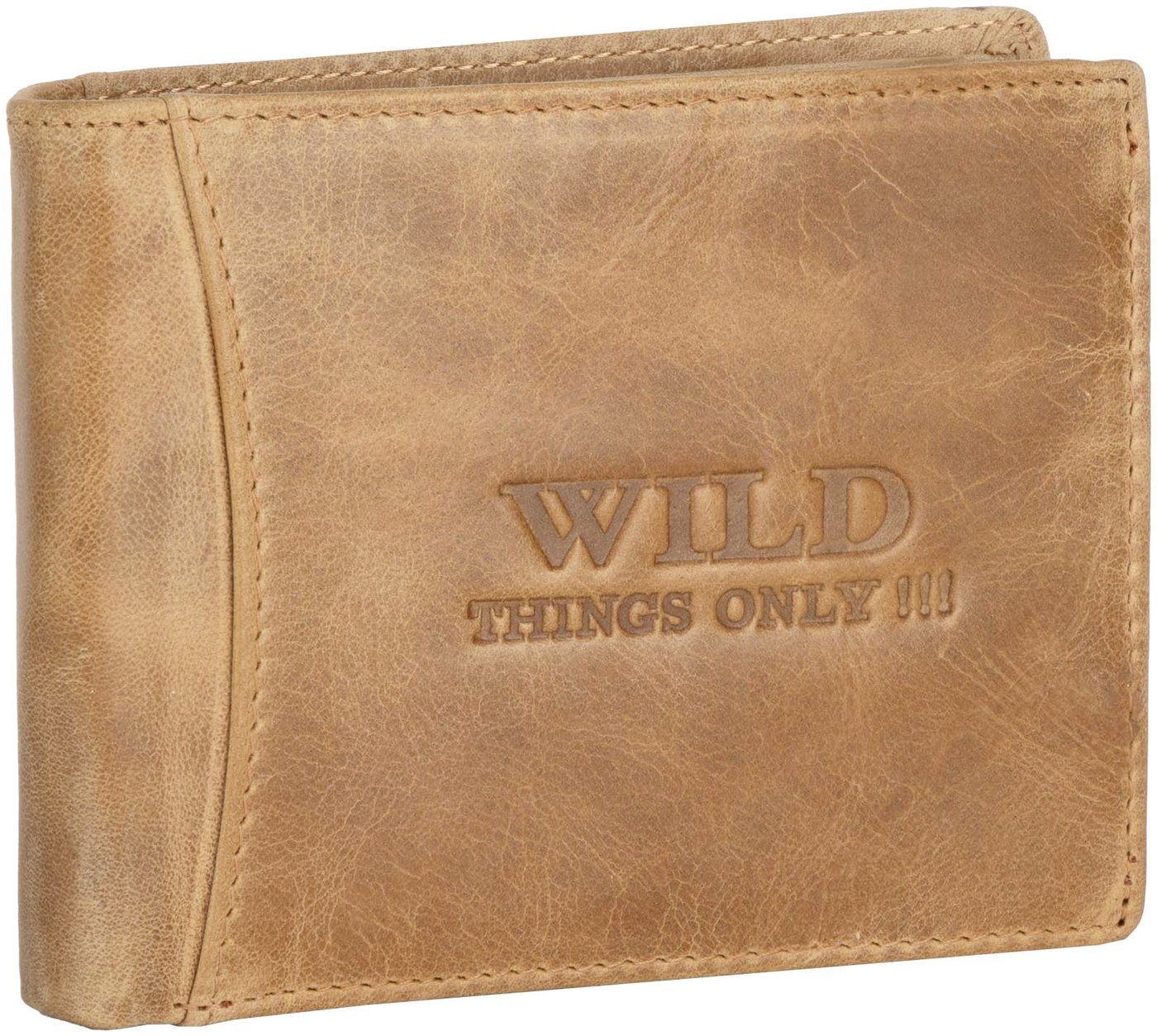 Wild Things Only !!! Geldbörse RFID echt Leder Portemonnaie Geldbörse Geldbeutel Herren Querformat, RFID Schutz von Wild Things Only !!!