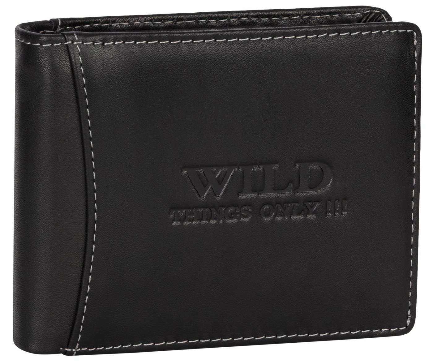 Wild Things Only !!! Geldbörse RFID echt Leder Portemonnaie Geldbörse Geldbeutel Herren Querformat, RFID Schutz von Wild Things Only !!!