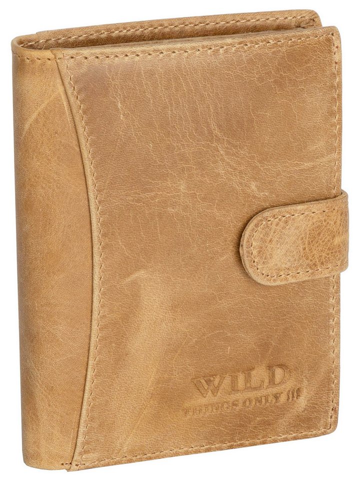 Wild Things Only !!! Geldbörse RFID echt Leder Portemonnaie Geldbörse Riegelbörsel Herren Hochformat, RFID Schutz von Wild Things Only !!!