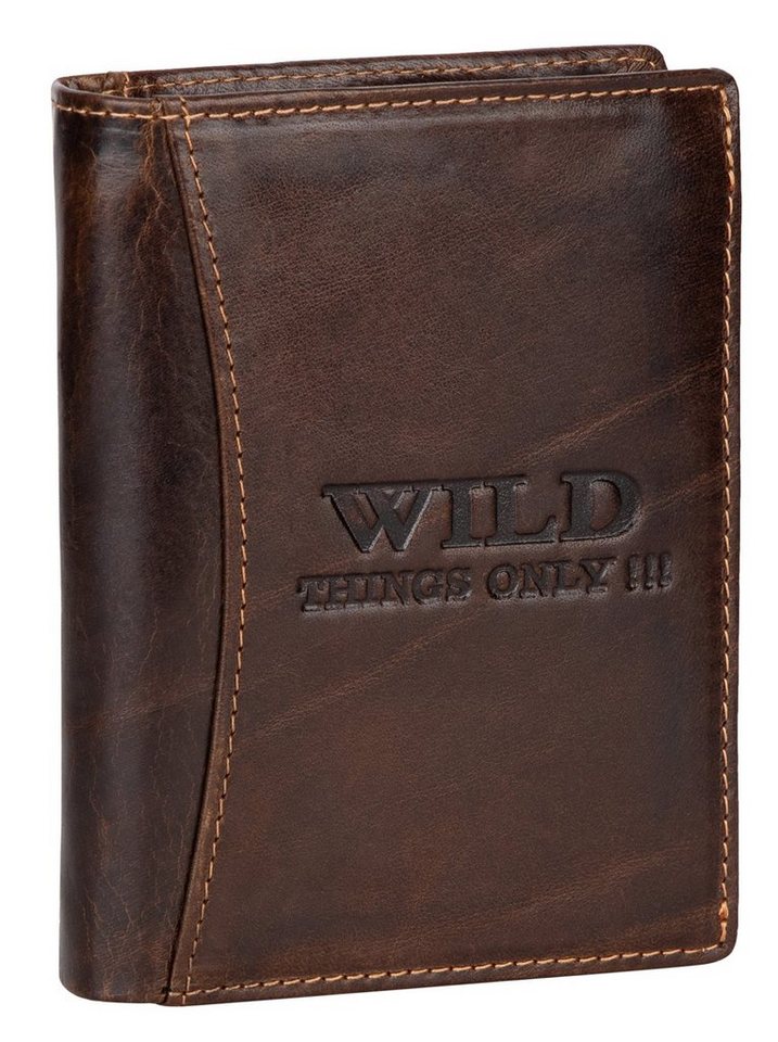 Wild Things Only !!! Geldbörse RFID echt Leder Portemonnaie Geldbörse Riegelbörsel Herren, RFID Schutz von Wild Things Only !!!