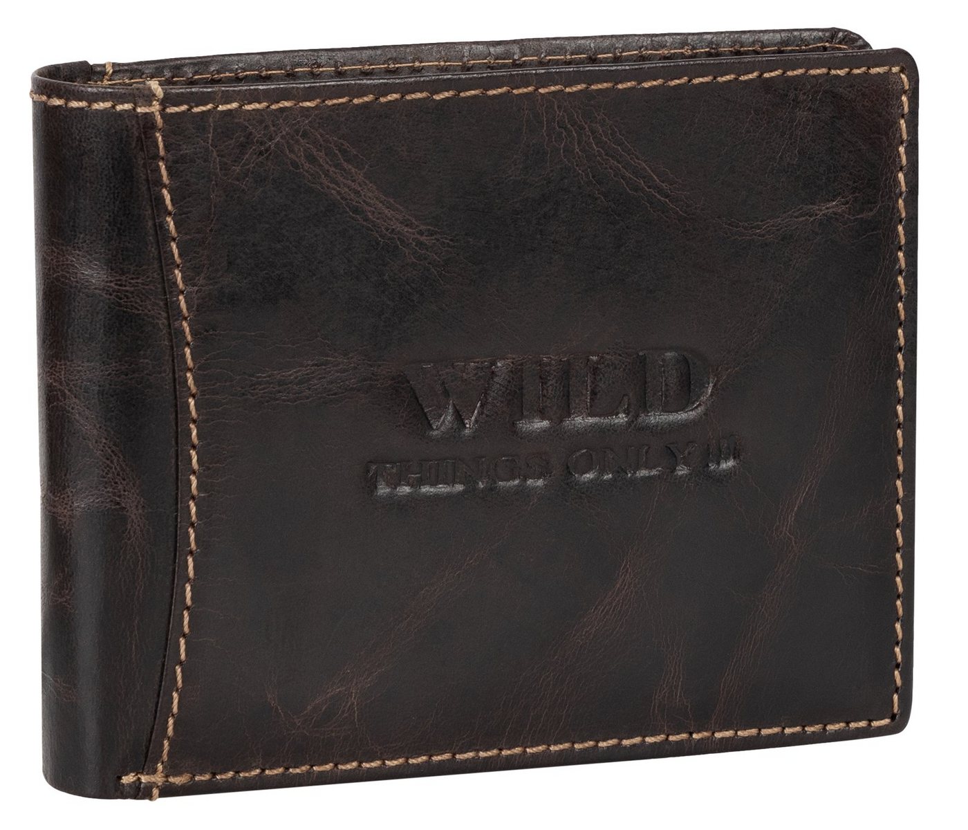 Wild Things Only !!! Geldbörse Wild Things Only !!! echt Leder Portemonnaie Geldbörse Herren Querform von Wild Things Only !!!