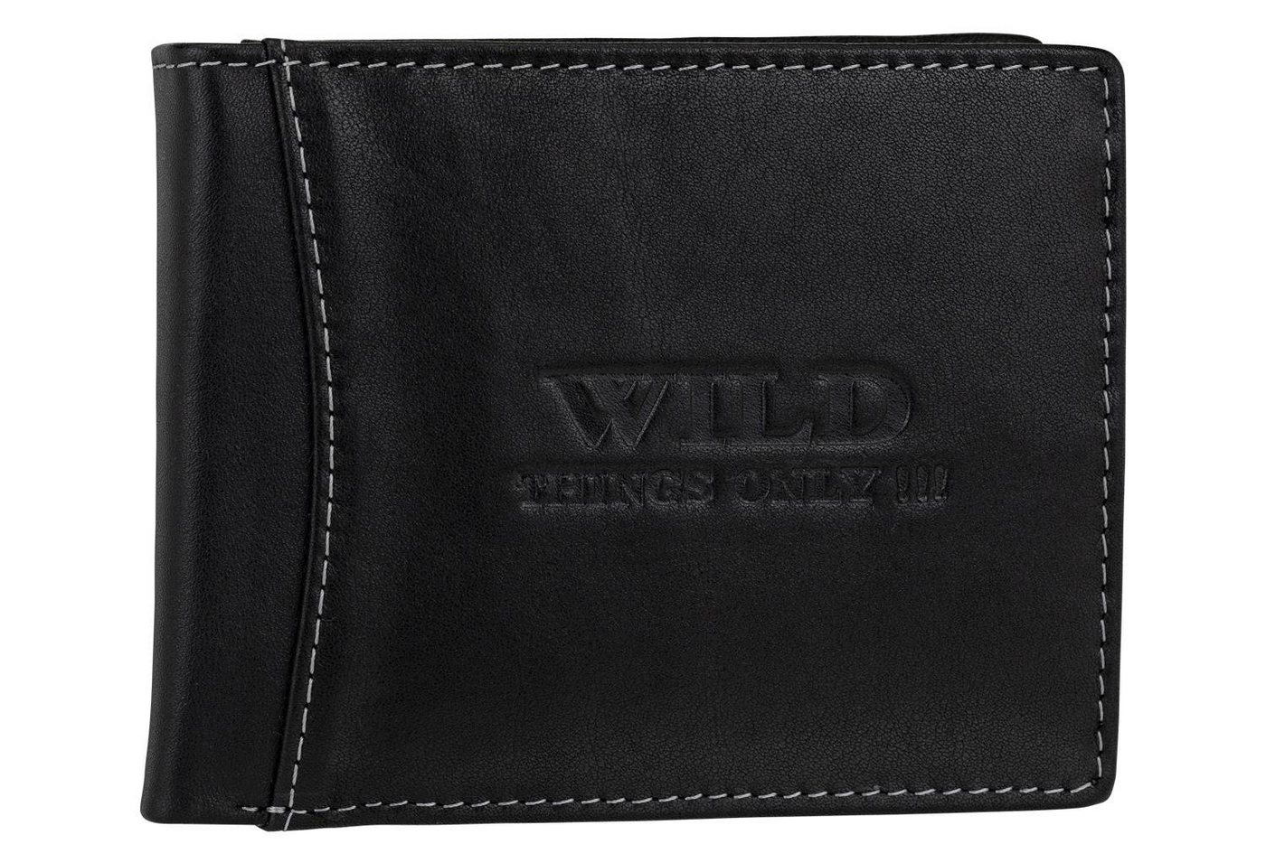 Wild Things Only !!! Geldbörse im Querformat, innen mit Riegelverschluss und Zipperfach von Wild Things Only !!!