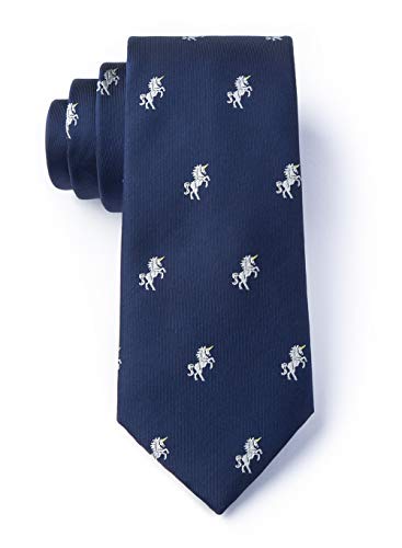 Herren Hipster-Krawatte mit Einhörnern, aus Mikrofaser, mystische Krawatte - Blau - Einheitsgröße von Wild Ties