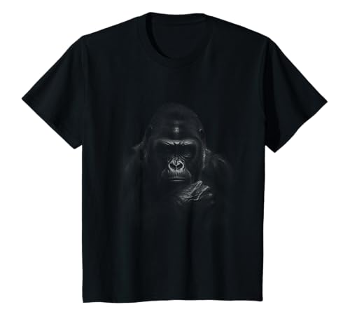 Kinder Growling Scary Silverback Gorilla Face Monkey Angry T-Shirt Kinder Growling Scary Silverback Gorilla Face Monkey Angry T-Shirt von Wild Vibes