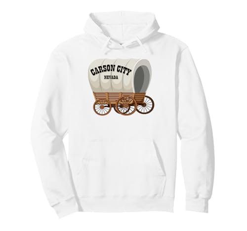 Carson City California Covered Wagon für Männer und Frauen. Pullover Hoodie Carson City California Covered Wagon für Männer und Frauen. Pullover Hoodie von Wild West Covered Wagon American Frontier Products