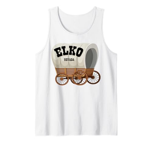 Elko California Covered Wagon für Herren und Damen. Tank Top Elko California Covered Wagon für Herren und Damen. Tank Top von Wild West Covered Wagon American Frontier Products