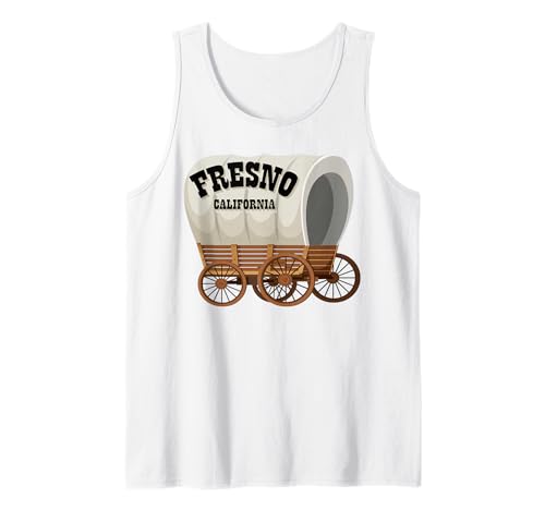 Fresno California Covered Wagon für Herren und Damen. Tank Top Fresno California Covered Wagon für Herren und Damen. Tank Top von Wild West Covered Wagon American Frontier Products