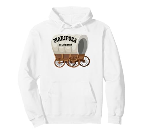 Mariposa California Covered Wagon für Herren und Damen. Pullover Hoodie Mariposa California Covered Wagon für Herren und Damen. Pullover Hoodie von Wild West Covered Wagon American Frontier Products