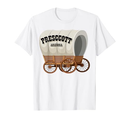 Presccott Arizona Planenwagen für Männer und Frauen. T-Shirt Presccott Arizona Planenwagen für Männer und Frauen. T-Shirt von Wild West Covered Wagon American Frontier Products